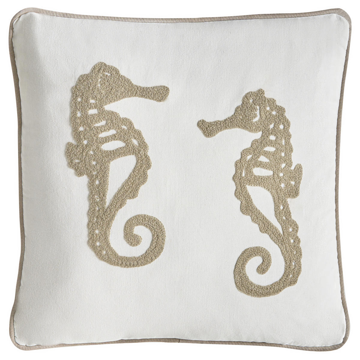 DEKOKISSEN 2er-Set Weiß 45/45 cm Sindora - Weiß, Textil (45/45cm) - Beliani