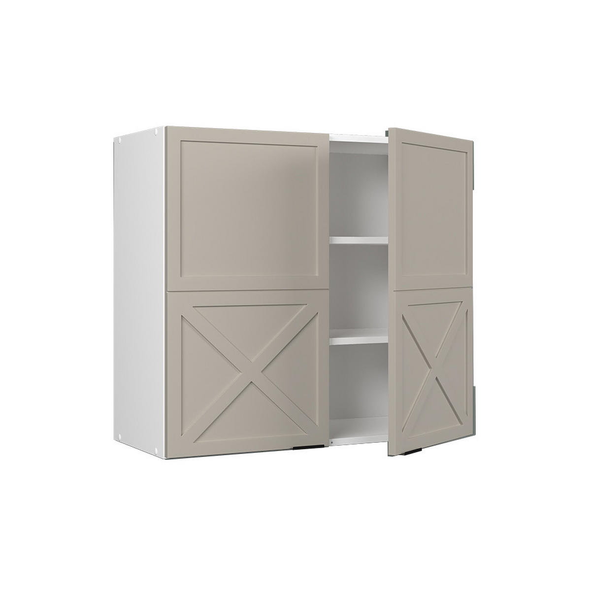 HÄNGESCHRANK Fame-Line GrauBeige 80 cm - Weiß/Grau, Holzwerkstoff (80/72/34.1cm) - Vicco