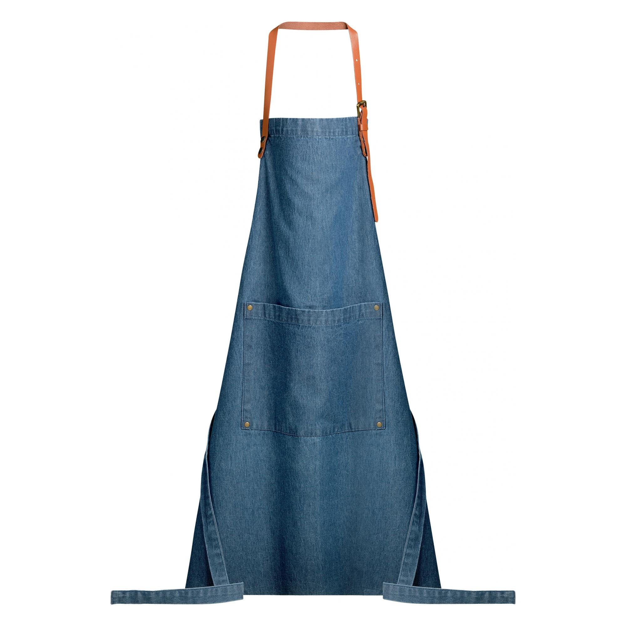 KÜCHENSCHÜRZE Dinem denimblau 70 x 90 cm - Blau, Textil (90/70cm) - Winkler