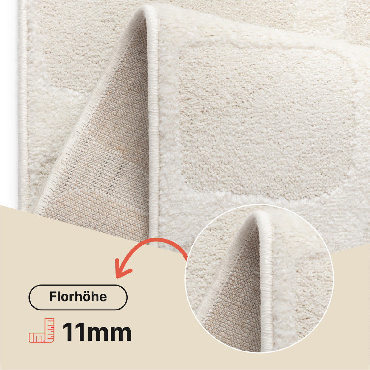 TEPPICH TERRA Creme 200/300 cm - Creme, Textil (200/300cm) - Tapiso