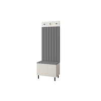 GARDEROBE Ritmo version 6 mit POLSTERPANEELEN Grau - Beige/Grau, Holzwerkstoff (70/195/40cm) - Jerpax