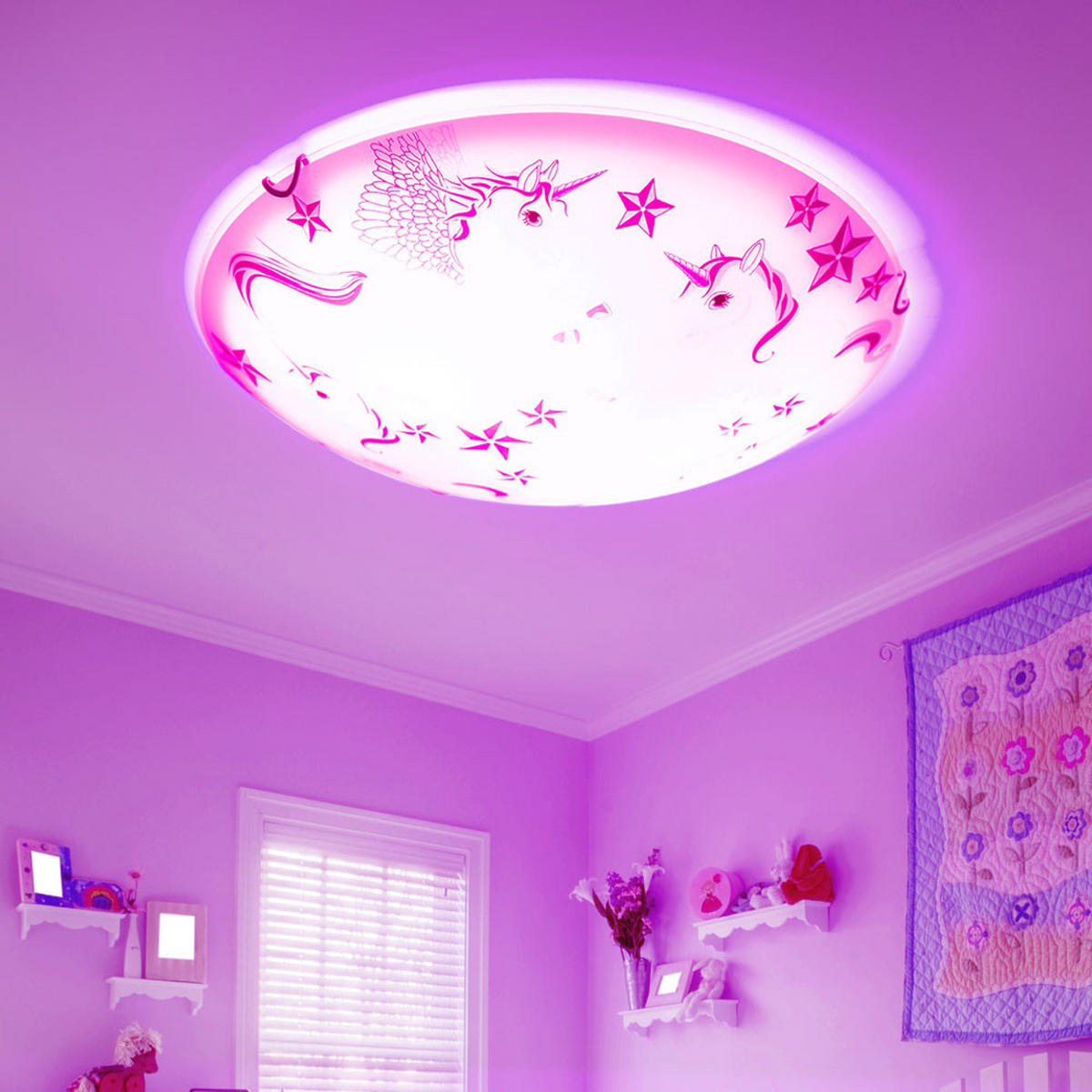 LED DECKENLEUCHTE Metall Rosa - Rosa, Glas (40/40/10cm) - Globo Lighting