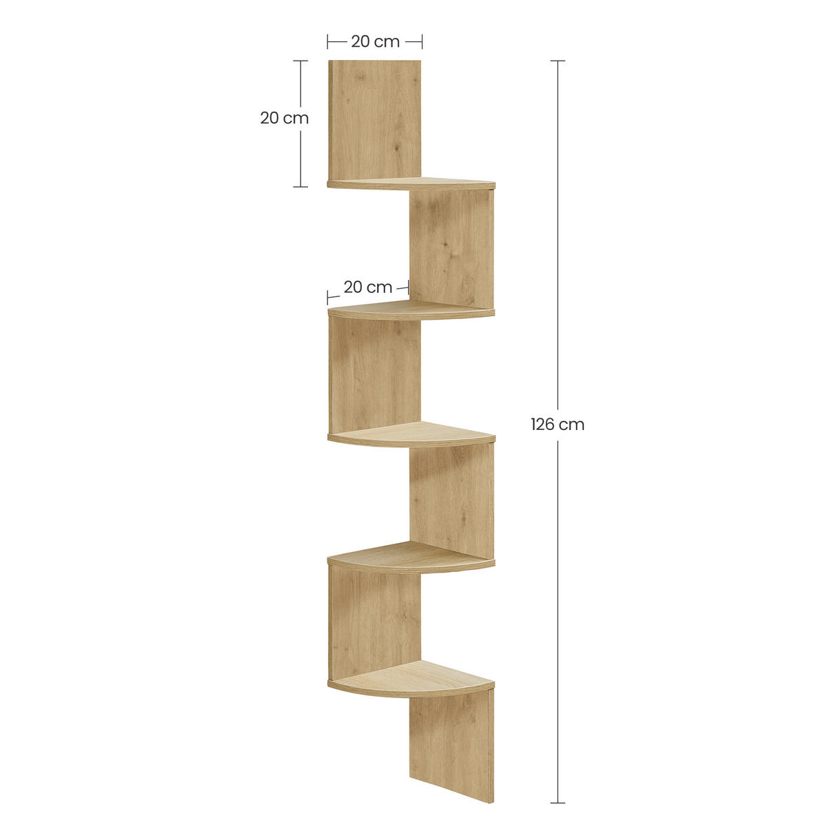 REGAL Artisan Eiche 20x20 cm LBC072B88 - Eichefarben, Holzwerkstoff (20/126/20cm)