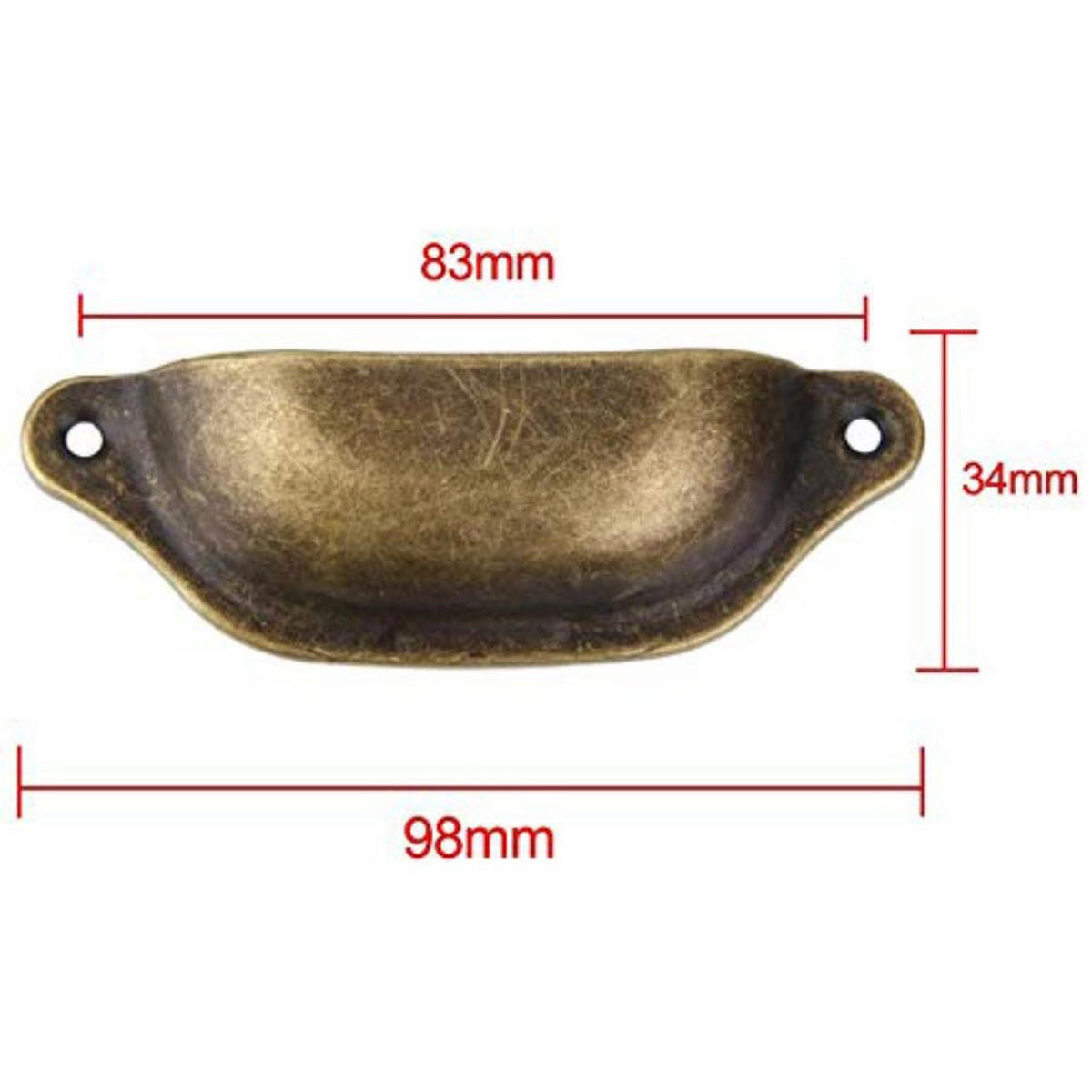 MÖBELGRIFF 20er-Set - Goldfarben, Metall (3.4/3.4/0.98cm)