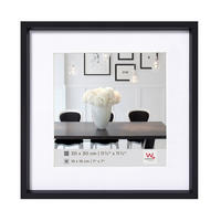 BILDERRAHMEN Steel Style Kst.Rahmen 40x40 cm Schwarz - Schwarz, Kunststoff (40.96/40.96/2.18cm) - walther design