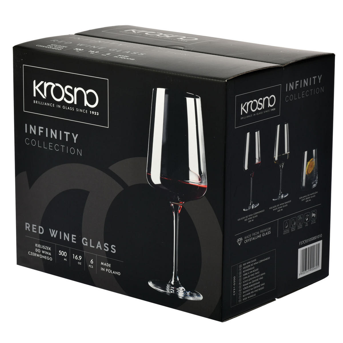 ROTWEINGLÄSER, 6er-Set, 500 ml - Transparent, Glas (0.5L) - Krosno Glass