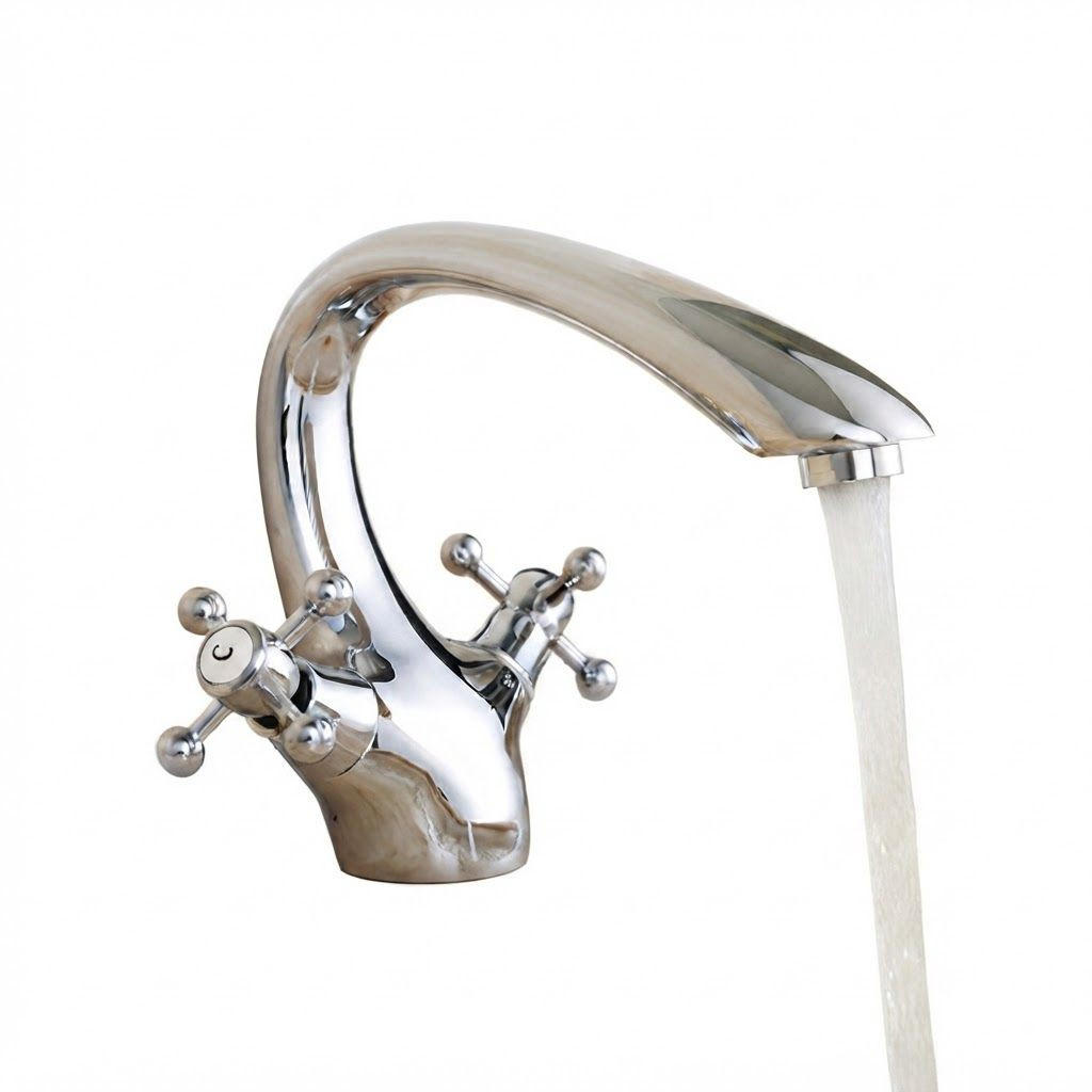 BADEZIMMERARMATUR mit kunstvollem Widderhorn-Design. 160 mm hoch, goldfarben. - Goldfarben, Metall (22/12/17cm) - Vallsero