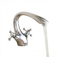 BADEZIMMERARMATUR mit kunstvollem Widderhorn-Design. 160 mm hoch, goldfarben. - Goldfarben, Metall (22/12/17cm) - Vallsero