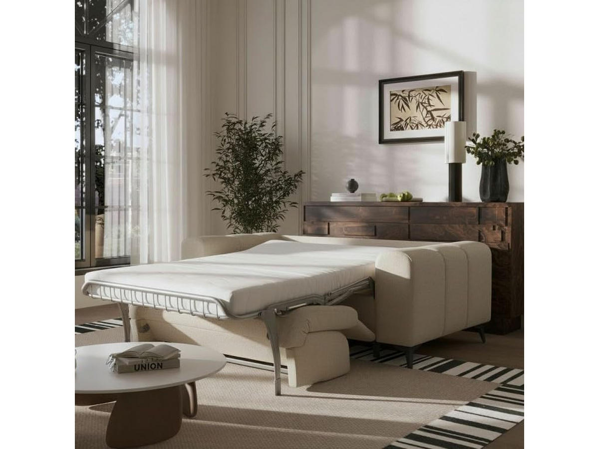 SOFA mit Schlaffunktion LIVIGNO, 205x82x105 cm, Schlafsofa mit Italienischem Ausklappsystem, Grün - Grün, Holz/Textil (205/82/105cm) - Trada