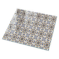GLASPLATTE 80x60 cm – Orientalischer Schmuck - Gelb, Glas (0.4/80/60cm) - ArtPrintCave