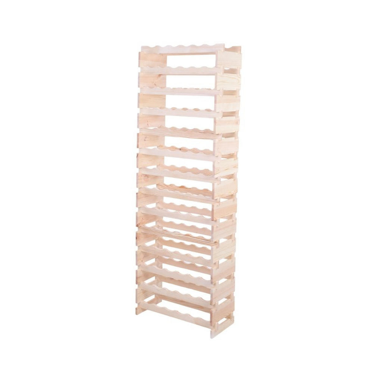 WEINREGAL VINOTECA FLEX PRO HxBxT 191x65x28cm 84 Flaschen auf 14 Ebenen Natur unbehandelt - Naturfarben, Holz (65/191/28cm) - PROREGAL