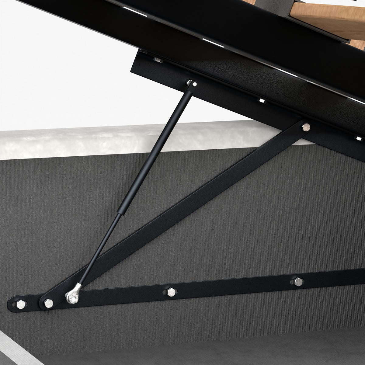 POLSTERBETT für Schlafzimmer Bett mit Stauraum Grau 90x200cm Kopfteil 110cm - Grau, Holzwerkstoff/Metall (90/200cm) - Muralo