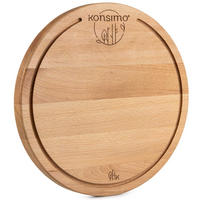 SCHNEIDEBRETT Holz Buche geölt LESTE - Buchefarben, Holz (32/32cm) - KONSIMO®