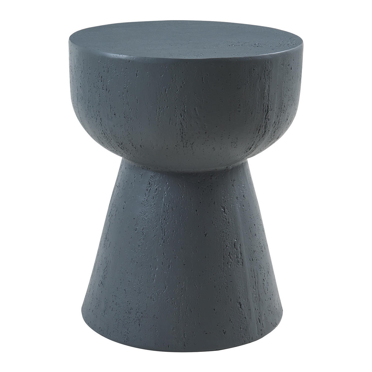 PŘÍSTAVNÍ STOLEK Oulvepijanse - tmavě šedá, kámen (40/40/51cm) - [en.casa]