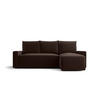 ECKSOFA mit Schlaffunktion SAVIO Poso 06 Rechts - Braun, Textil (232/140cm) - Bedante