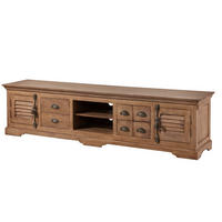 TV-BOARD Mango 220x45x55 beige geölt TOULOUSE #09 - Beige, Holz (220/55/45cm) - Massivmoebel24