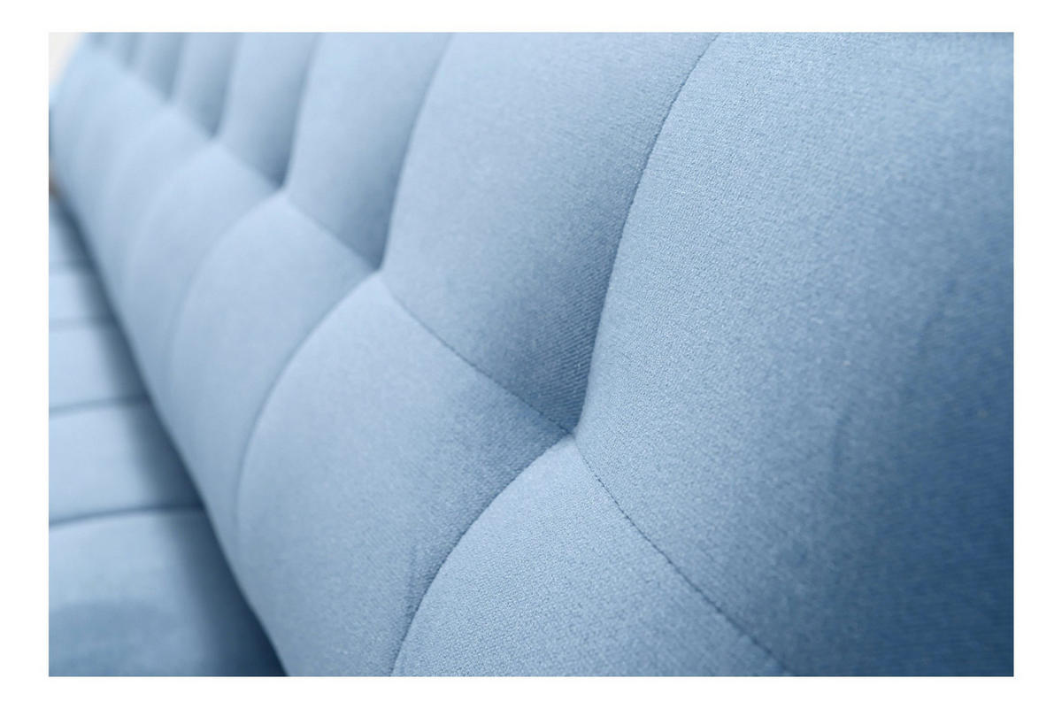 SCHLAFSOFA DIANA Schaumstoff und Holz Breite 230 cm - Blau, Holz (230/90/95cm) - Robin