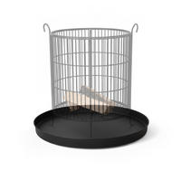 BODENPLATTE - Schwarz, Metall (50/3/50cm) - Relaxdays