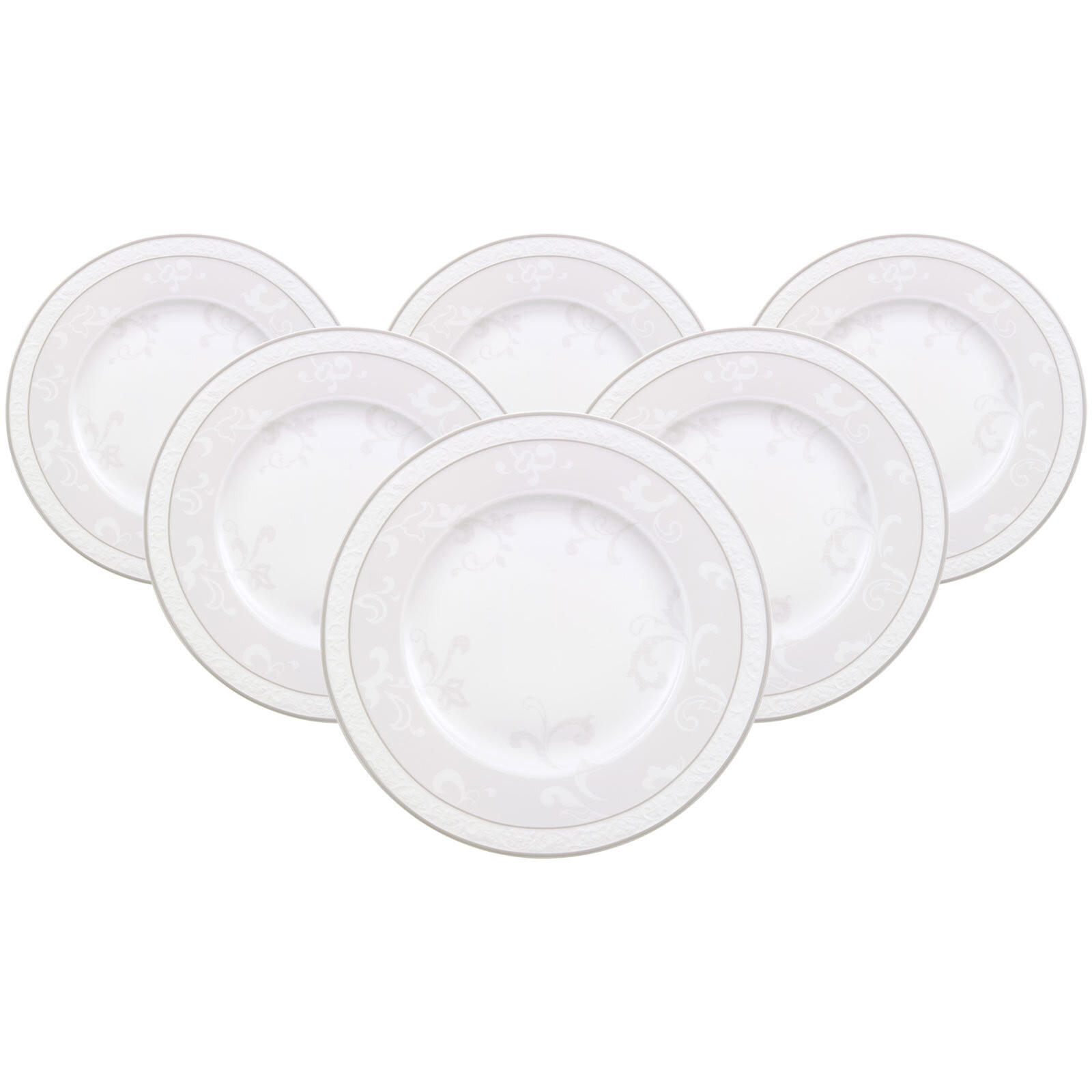 FRÜHSTÜCKSTELLER Gray Pearl weiß ø 22,7 cm 6er Set - Weiß, Keramik (22.7cm) - Villeroy & Boch