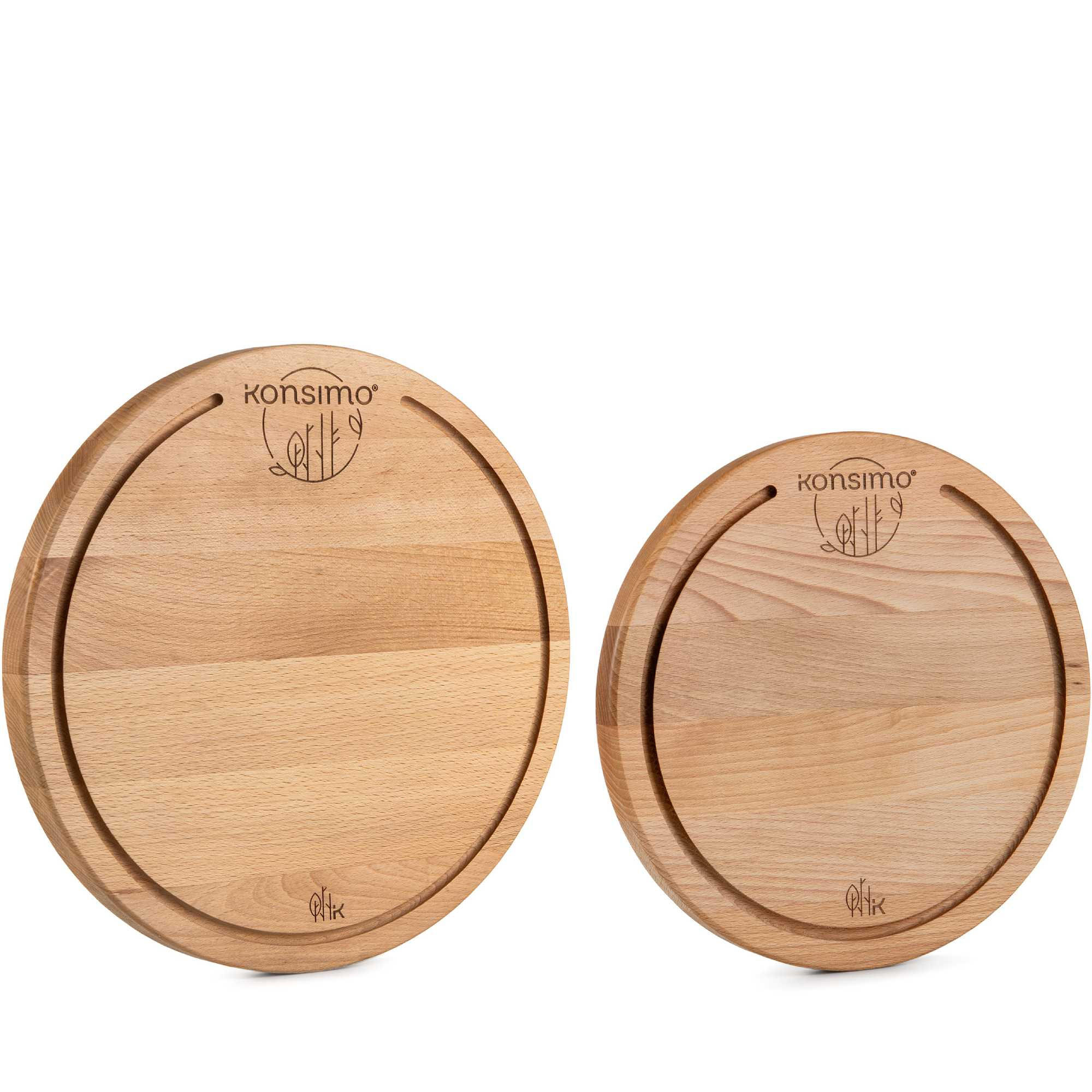SCHNEIDEBRETT Holz Buche geölt LESTE 2-tlg - Buchefarben, Holz (32/32cm) - KONSIMO®