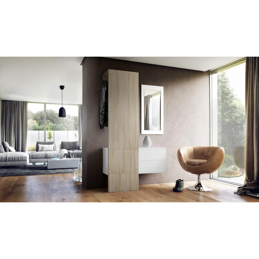 Thumbnail - Vladon Garderobe, Eiche San Remo, Holzwerkstoff, 105x193x35 cm, Garderobe, Garderoben-Sets & Serien, Garderoben-Sets