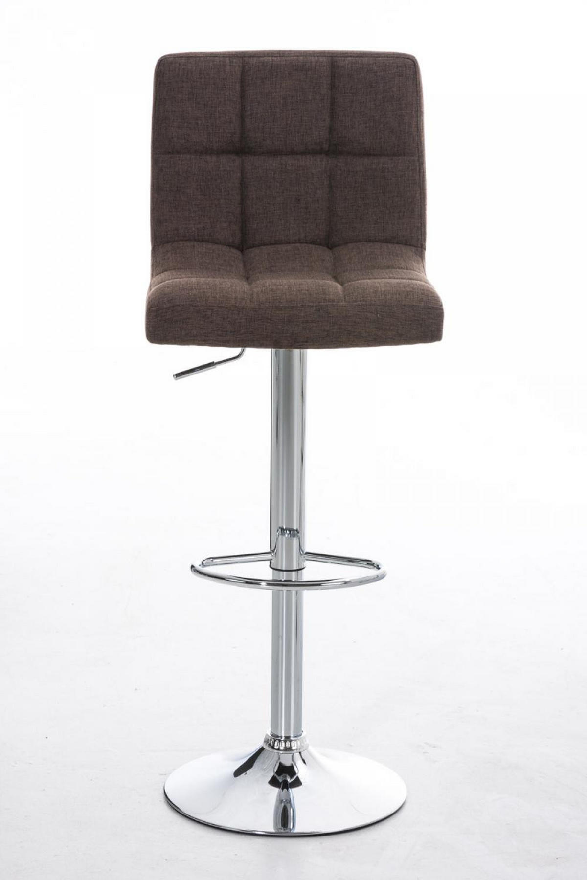 BARHOCKER Stoff braun - Chromfarben/Braun, Textil/Metall (46/94/47cm) - CLP