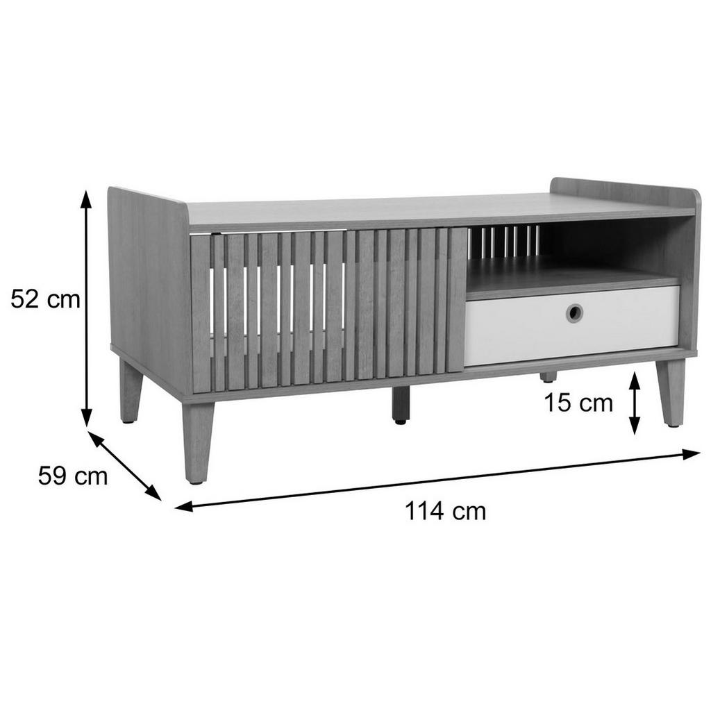Thumbnail - MCW Couchtisch, Braun, Holz, 114x52x59 cm, Wohnzimmer, Wohnzimmertische, Couchtische