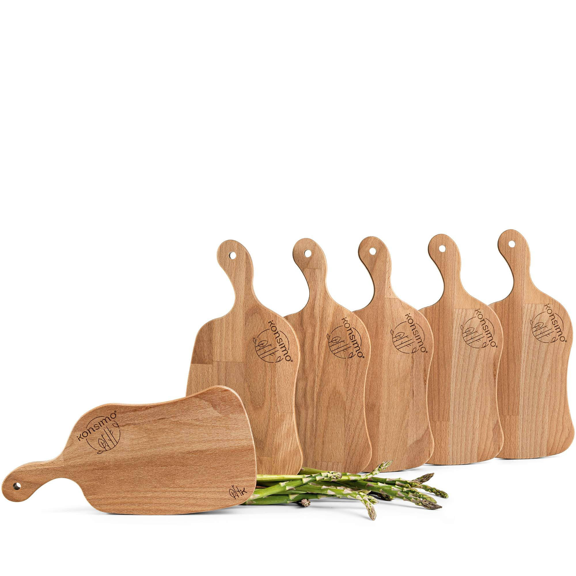 SCHNEIDEBRETT Holz Buche geölt LIVO 6-tlg - Buchefarben, Holz (16/33cm) - KONSIMO®