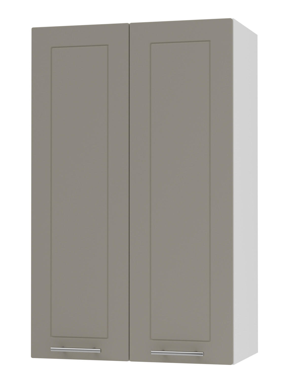 Feldmann-Wohnen Küchenhängeschrank Beige, Weiß 60x96x32.5 cm