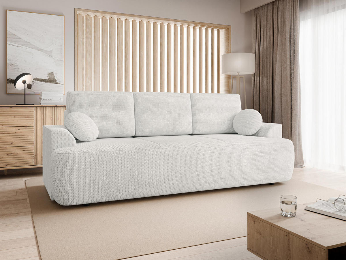 SCHLAFSOFA Velo - Creme/Schwarz, Holz/Kunststoff (248/94/110cm) - MIRJAN24