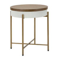 KAFFEETISCH Tolosa Ø 54,5 cm - Braun, Holzwerkstoff (54.5/54.5/61cm) - Mauro Ferretti