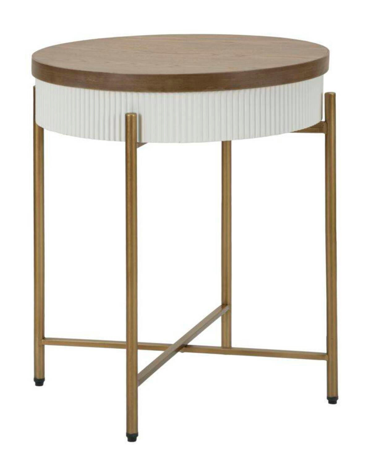 KAFFEETISCH Tolosa Ø 54,5 cm - Braun, Holzwerkstoff (54.5/54.5/61cm) - Mauro Ferretti