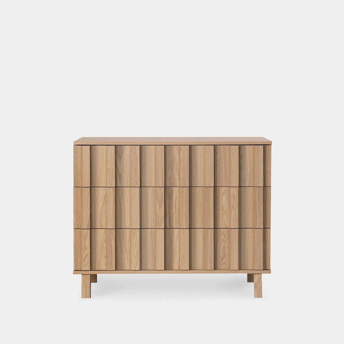 KOMMODE MIT SCHUBLADEN Otto Natürlich 95 cm x 75 cm - Naturfarben, Holzwerkstoff (95/75/40cm)