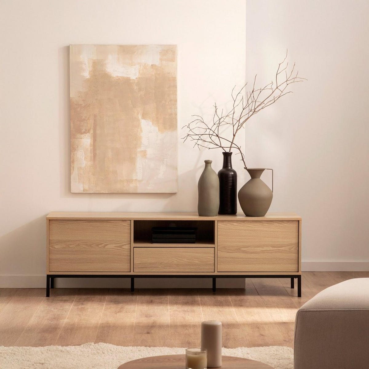 TV-ELEMENT 160 Remi Natürlich 160 cm x 50 cm - Naturfarben, Holzwerkstoff (160/50/40cm)