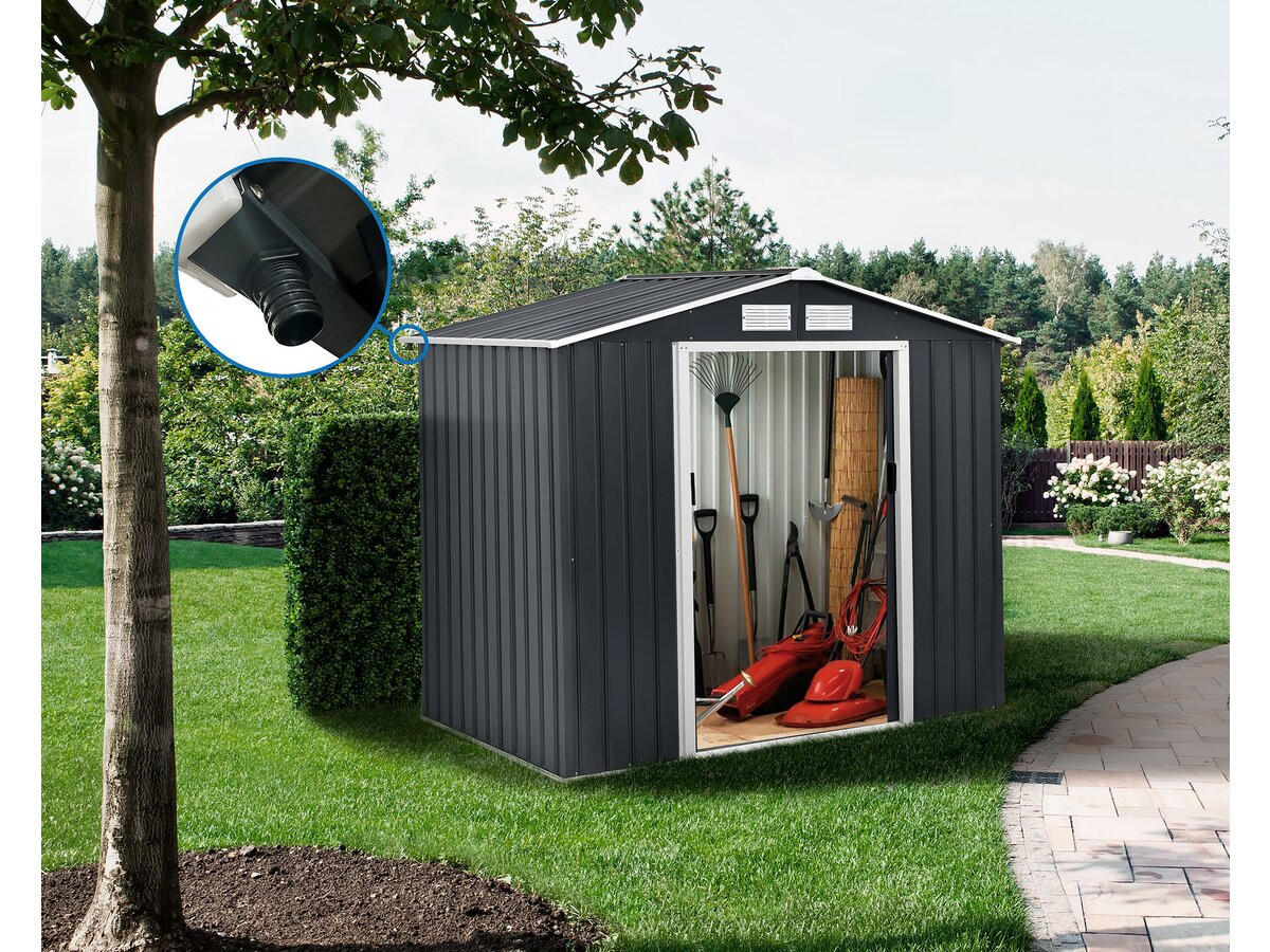 METALL-GARTENHAUS vegas - Grau, Metall (203/185/117cm) - Habitat Garten