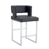 BARHOCKER DE-36487 2er Set mit quadratischem Design Schwarz - Schwarz, Metall (53.3/91.4/48cm) - ComfortXL