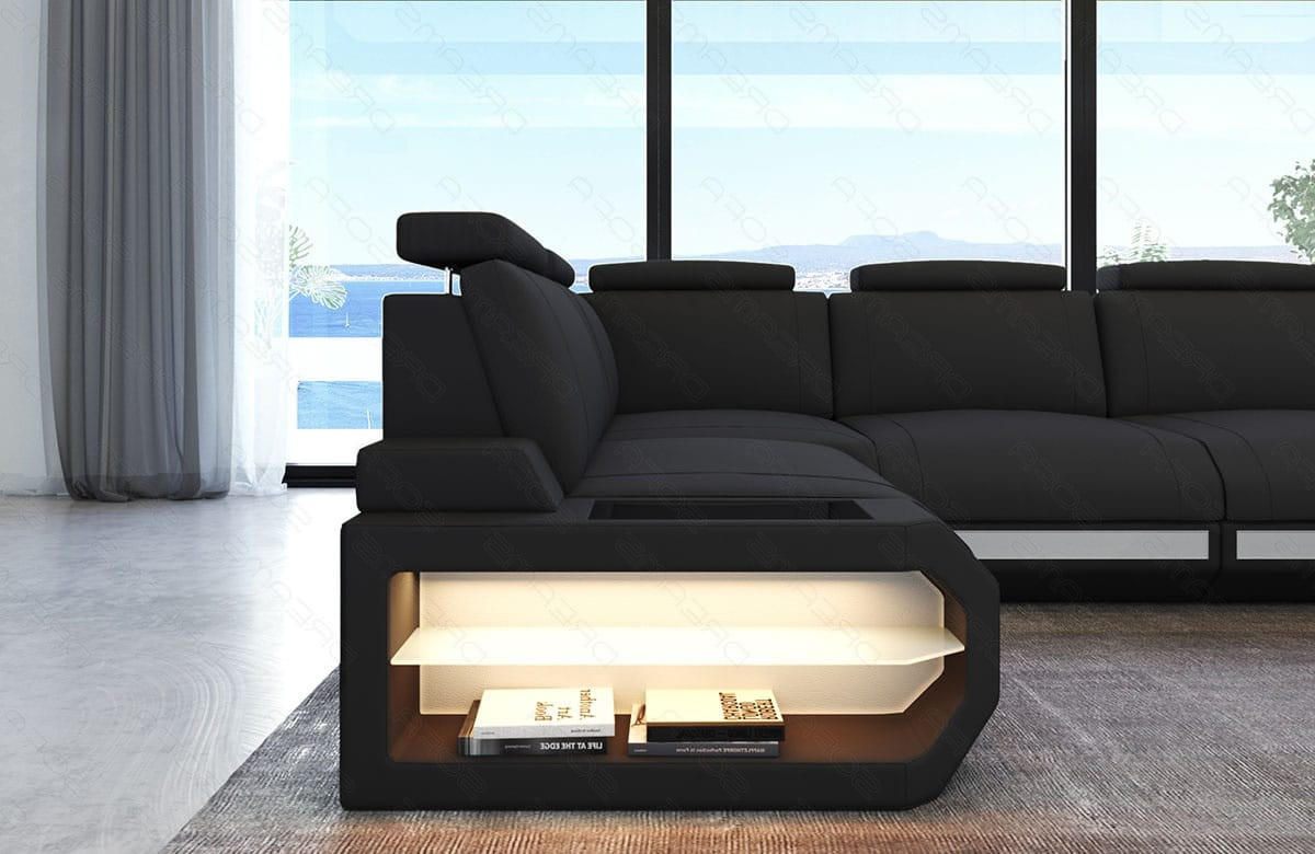 ECKSOFA Siena Dunkelgrau Weiß Mikrofaserstoff - Dunkelgrau, Kunststoff (347/197cm)