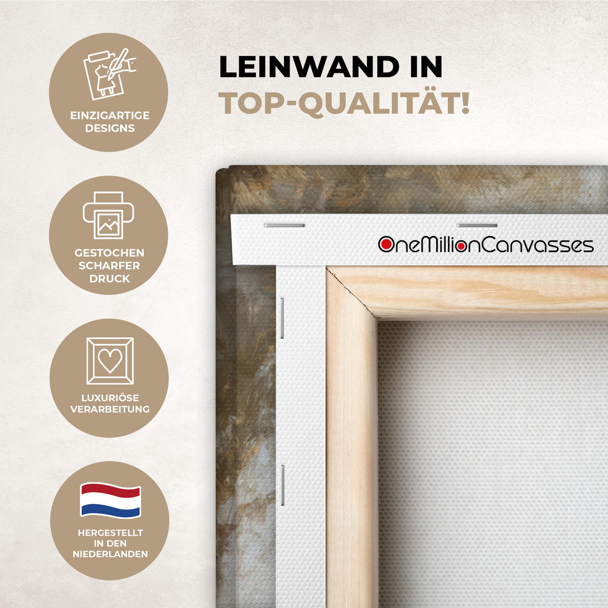 LEINWANDBILD Jesus - Kniend - Waldlandschaft - Betend Wandbild Wohnzimmer 60x80 cm - Beige/Hellblau, Textil (60/80cm) - MuchoWow