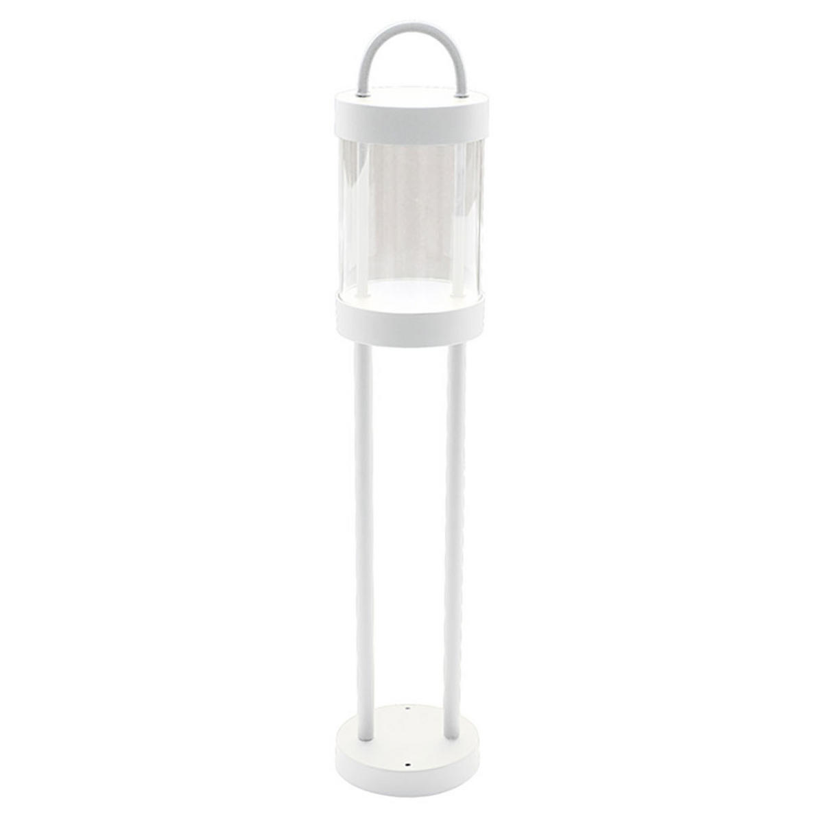 LED AUSSENSTEHLEUCHTE Alu Weiß - Weiß, Metall (12.5/12.5/65cm) - Nowa