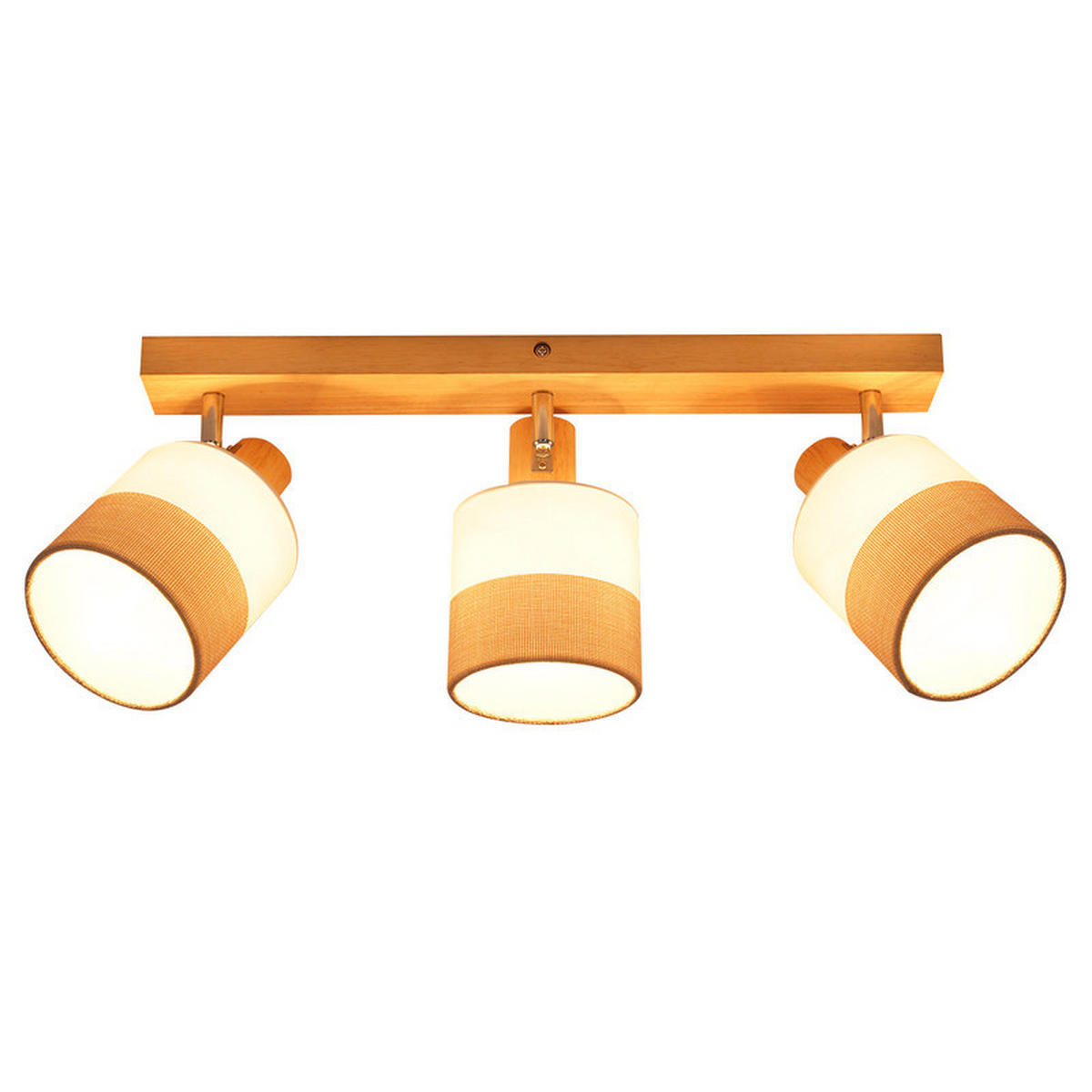 DECKENLEUCHTE FOSTER II 16/48/13 cm - Braun, Textil (48/16/13cm) - Nettlife