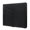 STOFFSCHRANK 120x30x110 cm - Schwarz, Textil (30/115/116cm) - Intirilife