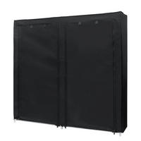 STOFFSCHRANK 120x30x110 cm - Schwarz, Textil (30/115/116cm) - Intirilife