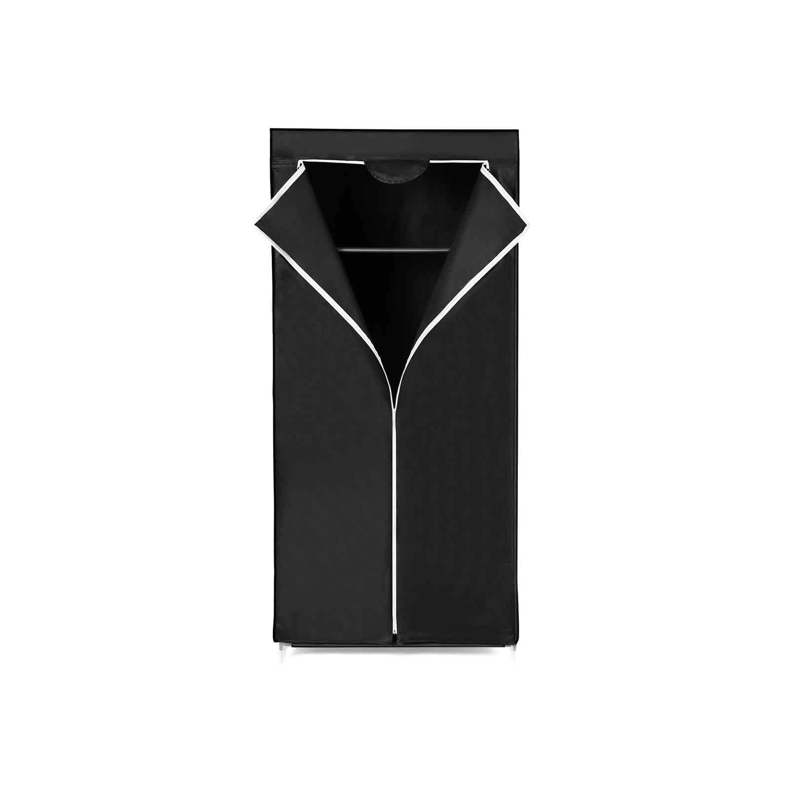 STOFFSCHRANK KLEIDERSCHRANK - Schwarz, Textil (45/75cm) - Hansiro