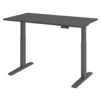SCHREIBTISCH elektrisch XMKA 80/140/74 cm in Graphitfarben/Graphitfarben - Graphitfarben, Holzwerkstoff (80/140/74cm) - bümö