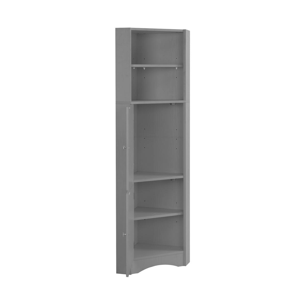 HOCHSCHRANK 36,5/36,5/155 cm aus Holzwerkstoff mit verstellbarem Einlegeboden Grau - Grau, Holzwerkstoff (36.5/155/36.5cm) - Modenvie