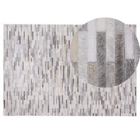 KURZFLOR-TEPPICH Ahilli 200/140 cm - Grau, Fell (140/200cm) - Beliani
