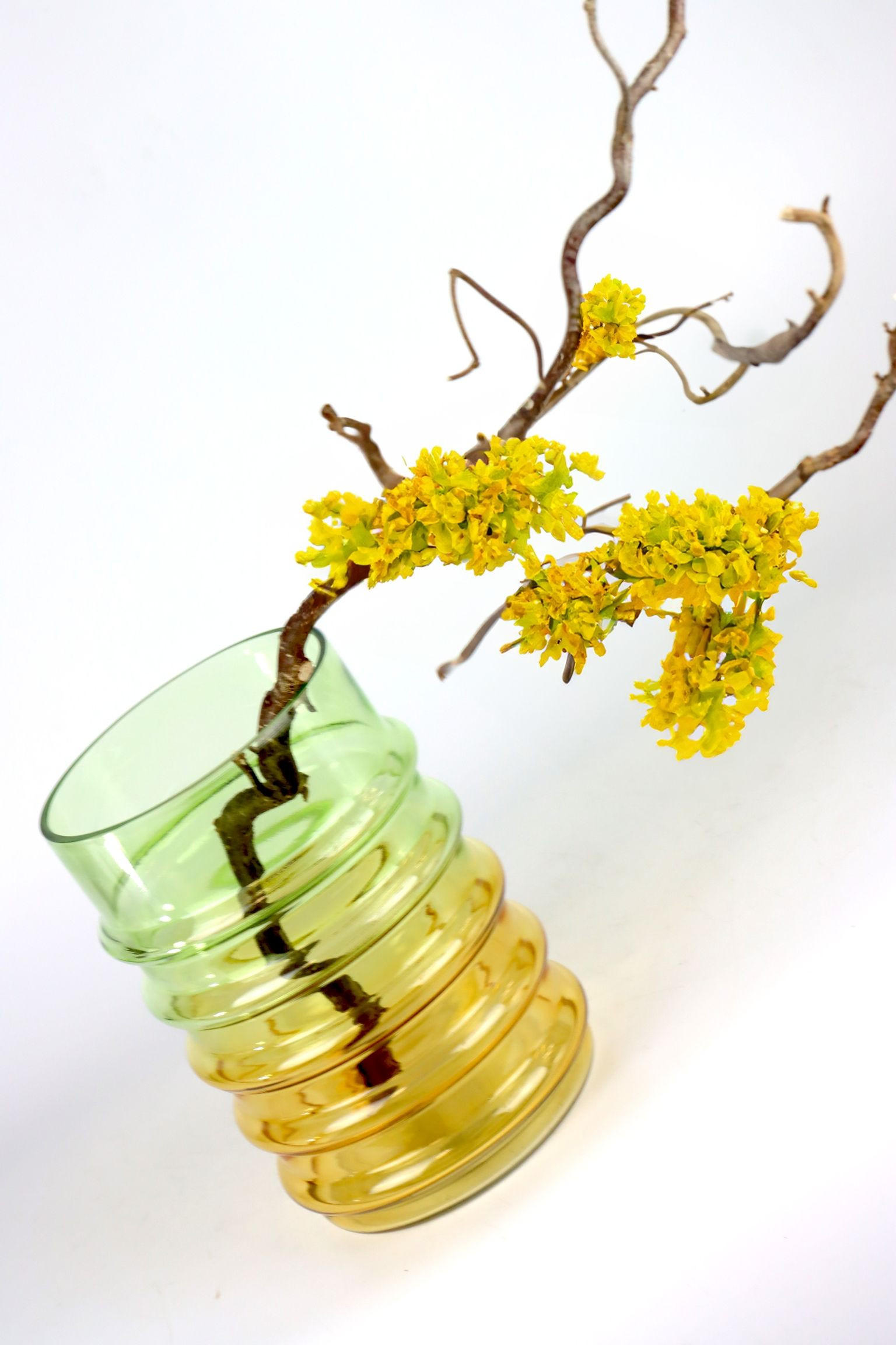 GLASVASE Green Harmony grün getönt - Grün, Glas (20cm) - FURNARO