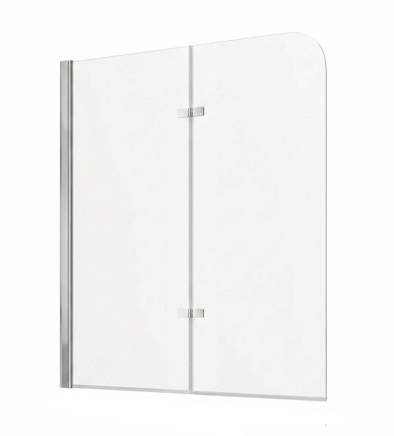 BADEWANNE Austin 2 Teile cm Chrom - 110 x 140 cm - Chromfarben, Glas (110/140cm) - Badplaats