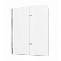 BADEWANNE Austin 2 Teile cm Chrom - 110 x 140 cm - Chromfarben, Glas (110/140cm) - Badplaats