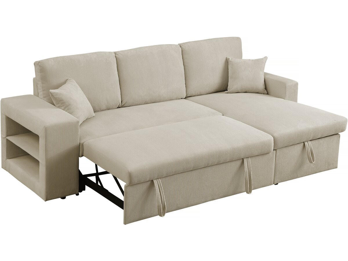 ECKSCHLAFSOFA Axel Grau - Grau, Textil (233/146cm) - Habitat Garten